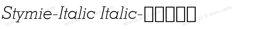 Stymie-Italic Italic字体转换